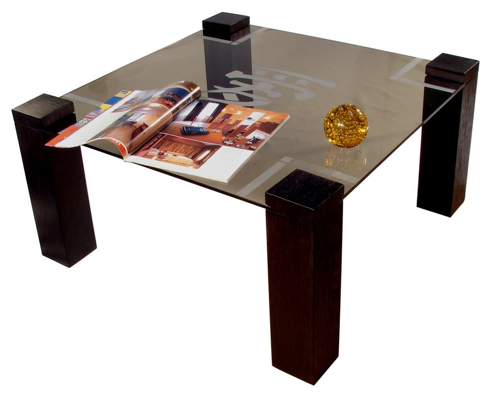 Стол журнальный Мебелик Приз 1Н венге тонированное с рисунком - иероглиф