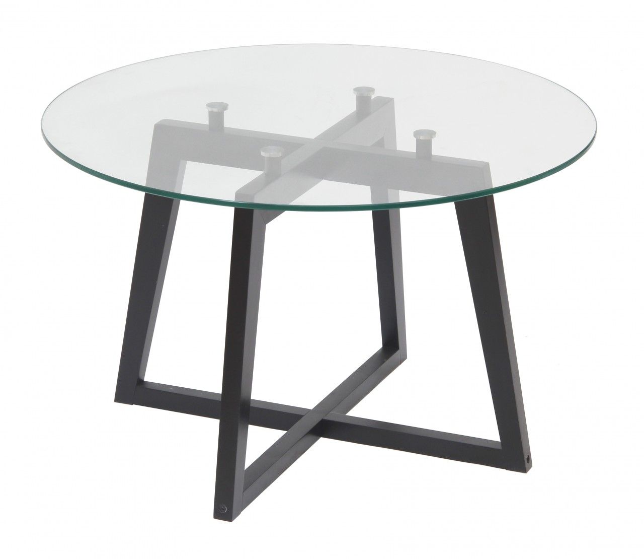 Стол журнальный Мебелик Рилле 445 венге/стекло прозрачное (круглое)