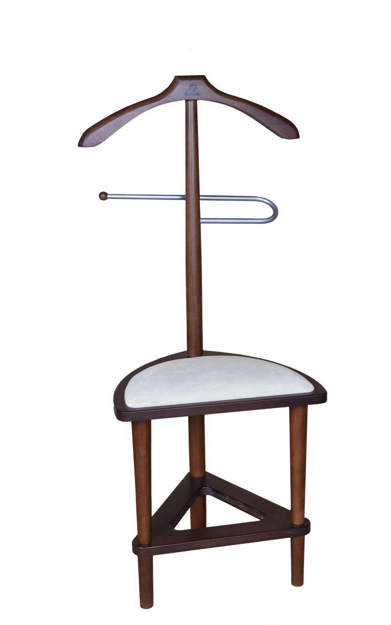 Вешалка костюмная с сиденьем Мебелик В 26Н средне-коричневый