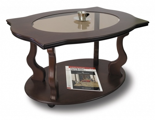 Стол журнальный Мебелик Берже 3С тёмно-коричневый