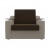 Кресло-кровать Сенатор микровельвет коричневый/бежевый