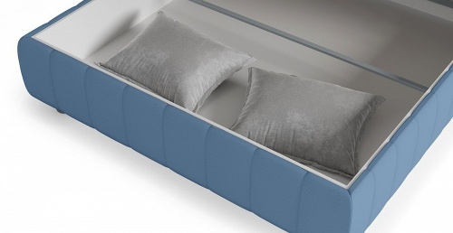 Кровать Наоми 140 x 200 с подъемным механизмом Темно-голубой