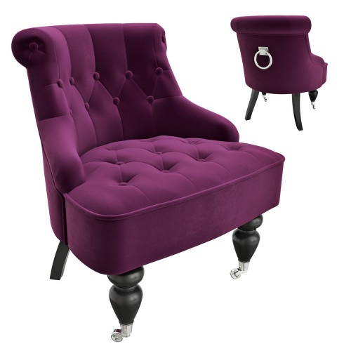 Кресло Крапо Kreind M09-NBN-E32 Canapes Фиолетовый, Микровельвет, дерево