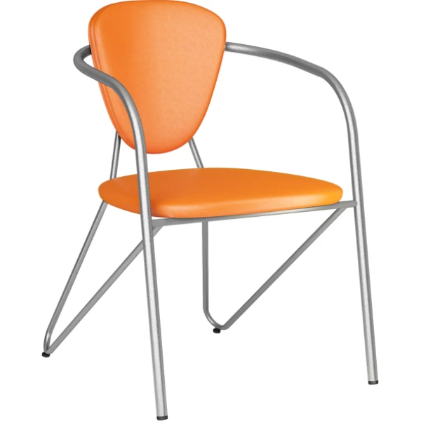 Офисный стул с подлокотниками, оранжевый