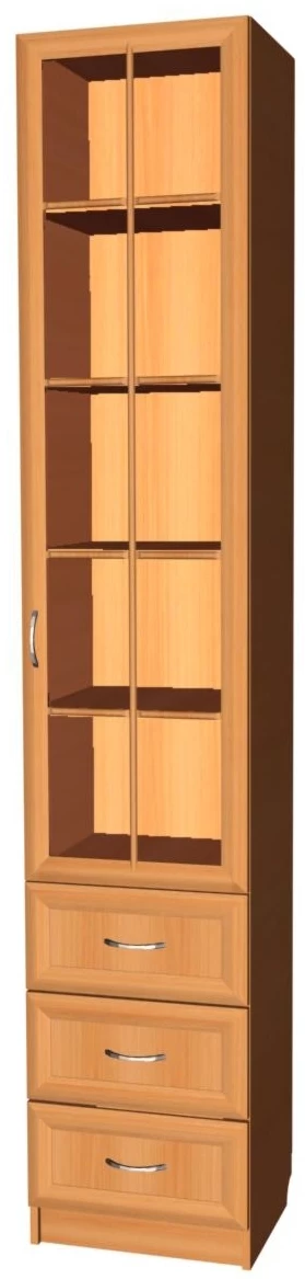 Волхова Шкаф для книг узкий с 3-мя ящиками С 414 М