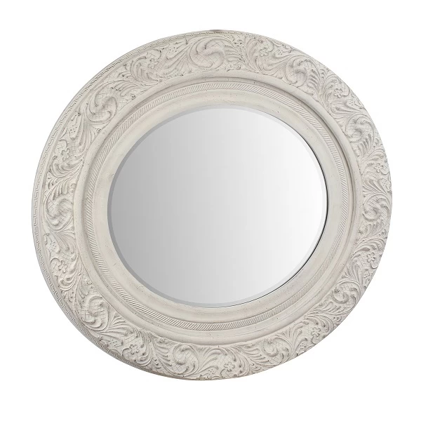 Зеркало в белой деревянной раме AN08-0006