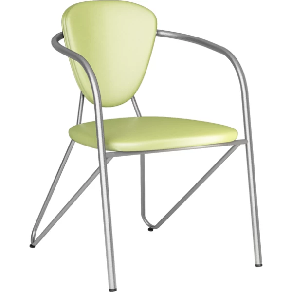 Офисный стул с подлокотниками, светло-зеленый